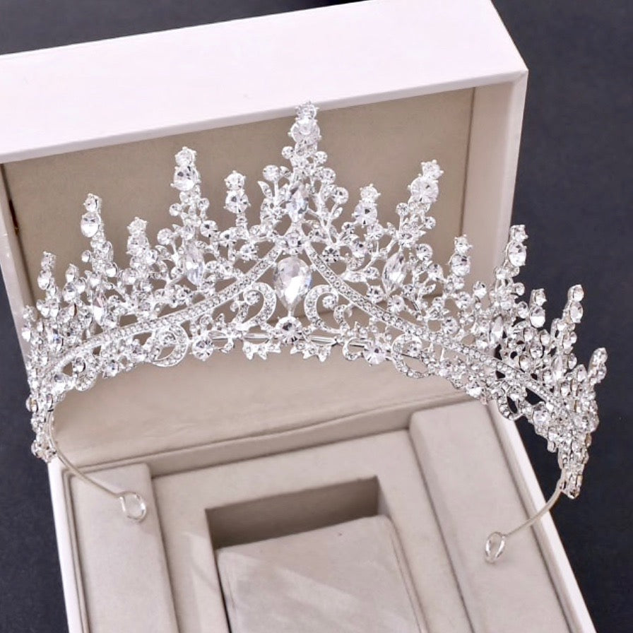 Wedding Hair Accessories - Baroque Bridal Tiara - Available in Rose Gold, Silver and Yellow Gold