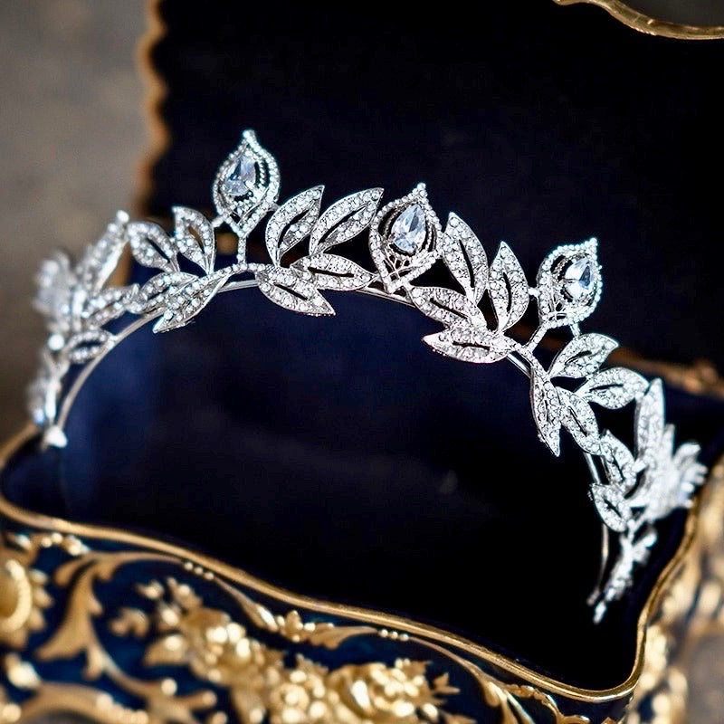 Wedding Hair Accessories - Silver Cubic Zirconia Bridal Tiara