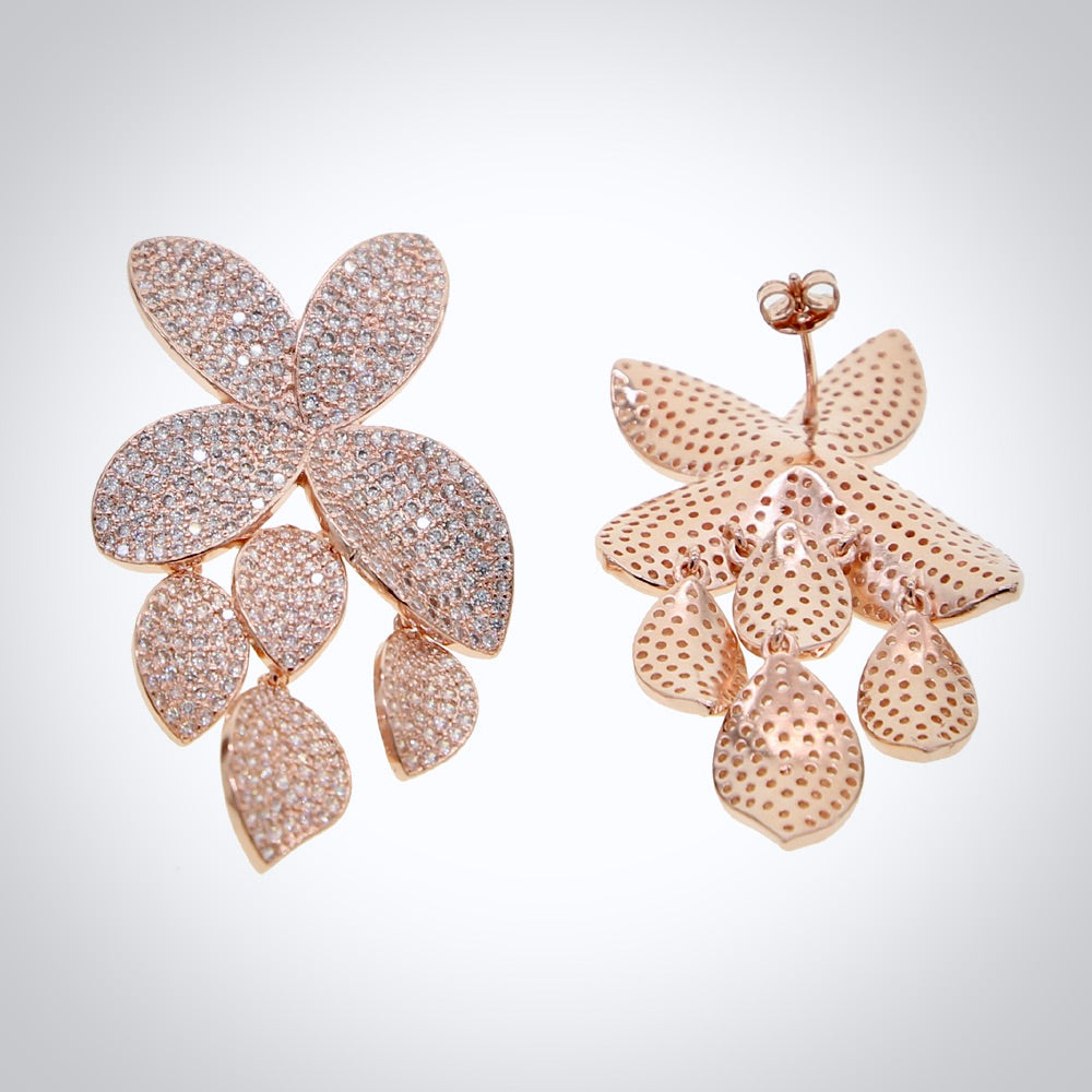 Wedding Jewelry - Cubic Zirconia Bridal Earrings - Available in Silver, Rose Gold and Yellow Gold 