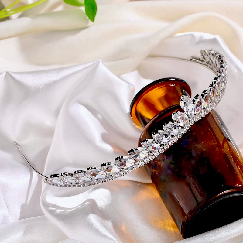 Wedding Hair Accessories - Delicate Wedding Cubic Zirconia Tiara
