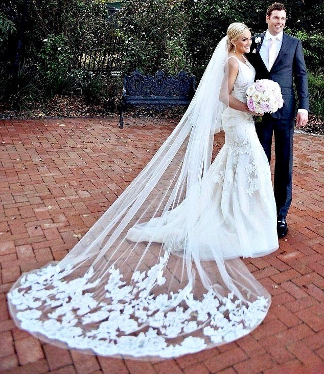 Wedding Veil - Lace Edge Cathedral Length Bridal Veil