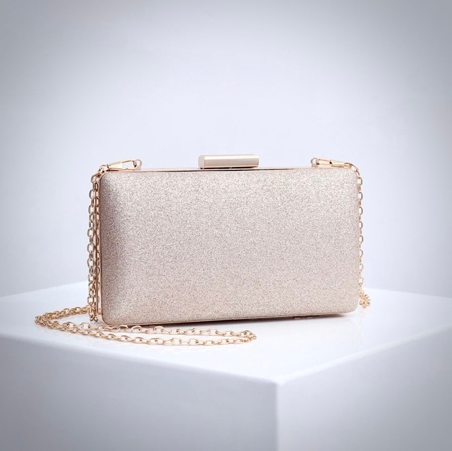 Wedding Accessories - Champagne Rose Gold Bridal Handbag Clutch