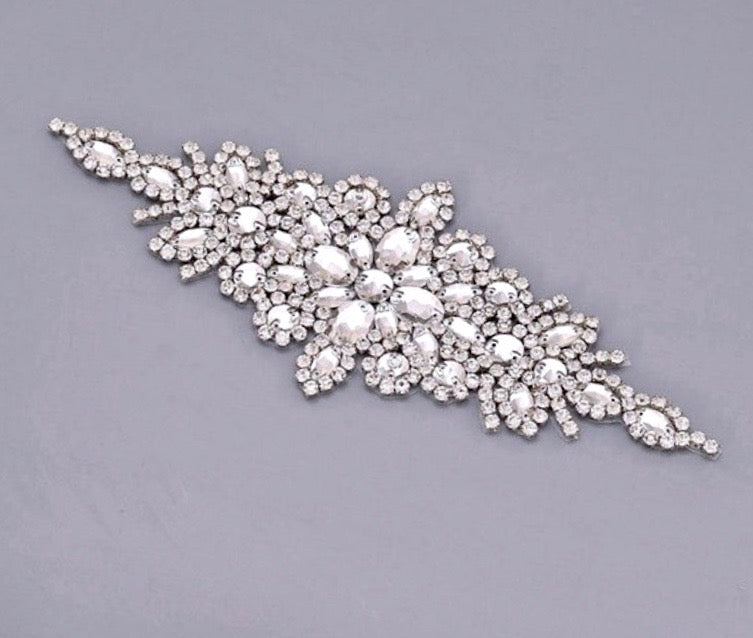 Wedding Accessories - Silver Crystal Bridal Belt/Sash