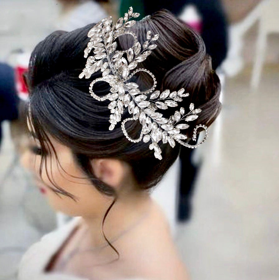 Wedding Hair Accessories - 1920s Style Silver Bridal Hair Accessory