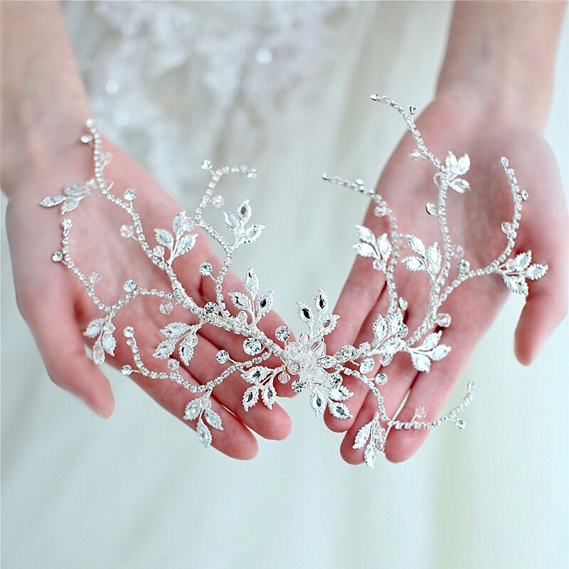 Wedding Hair Accessories - Silver Crystal Bridal Hair Vine