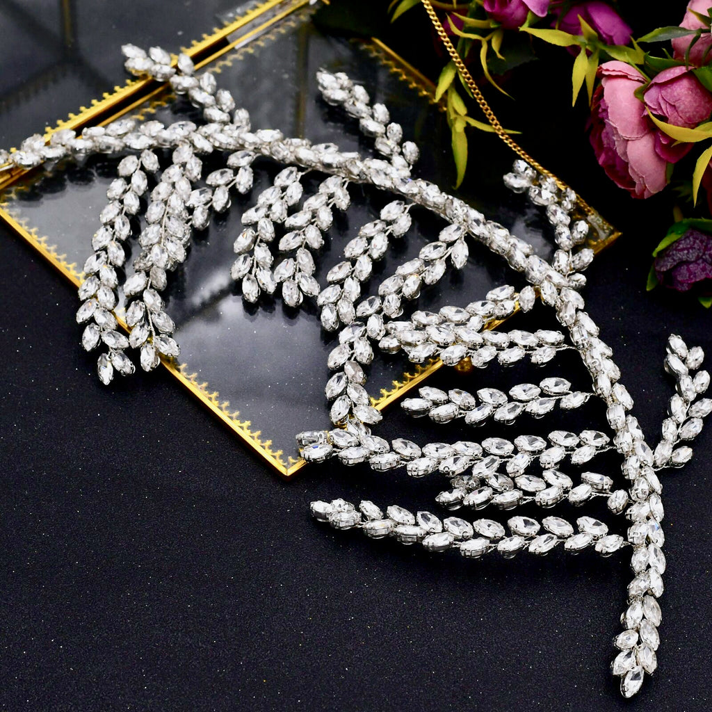 Wedding Hair Accessories - Silver Crystal Bridal Hair Vine