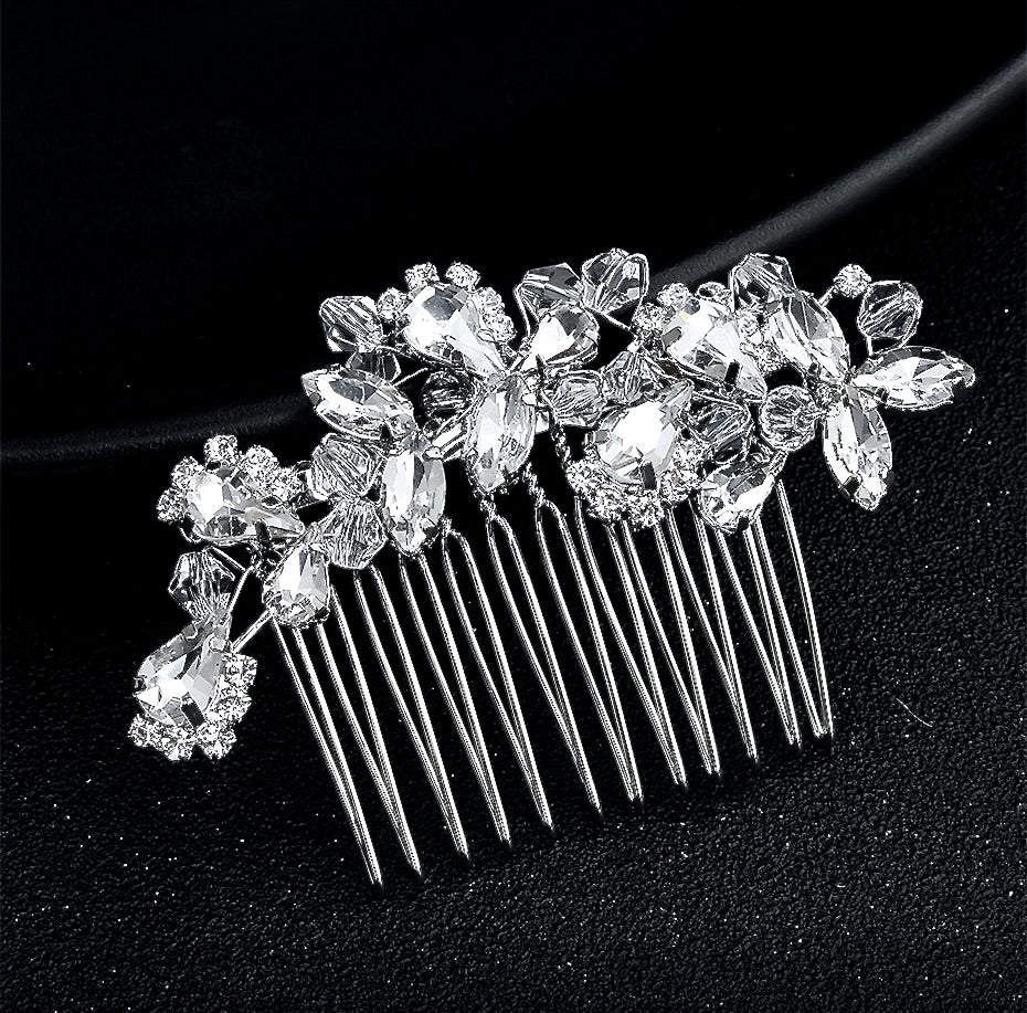 Wedding Hair Accessories - Crystal Bridal Hair Comb - Available in Silver, Rose Gold and Yellow Gold