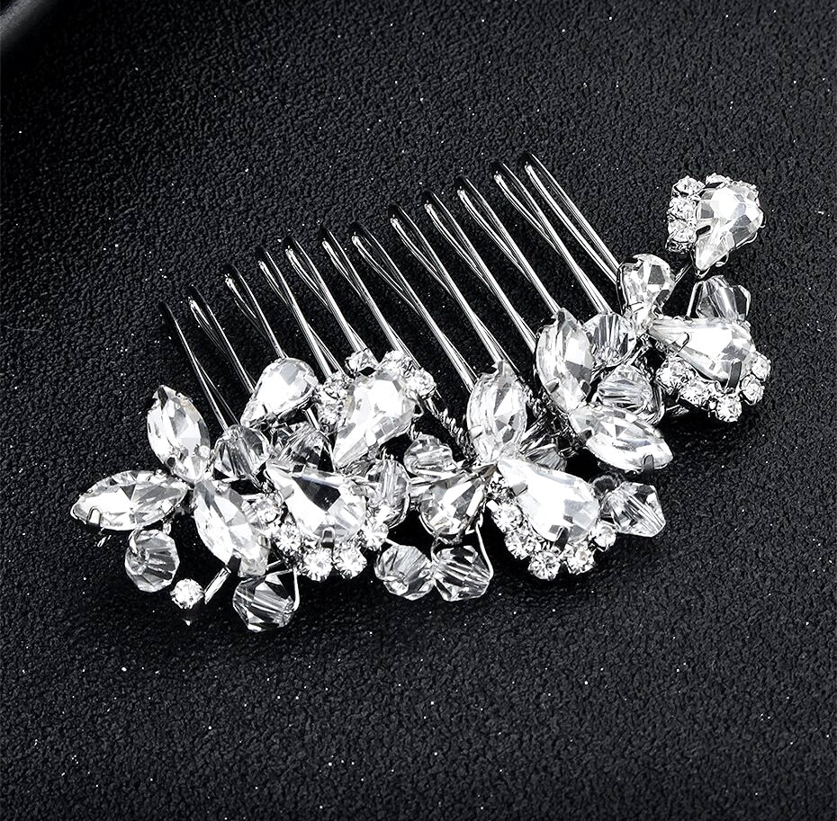 Wedding Hair Accessories - Crystal Bridal Hair Comb - Available in Silver, Rose Gold and Yellow Gold