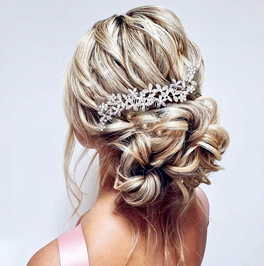 Wedding Hair Accessories - Austrian Crystal Hair Comb - Available in Rose Gold, Silver and Yellow Gold