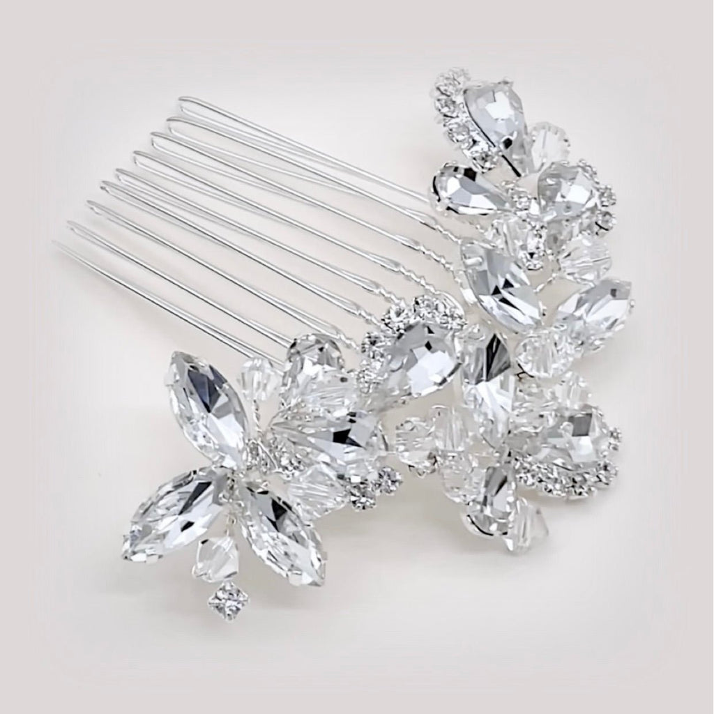 Wedding Hair Accessories - Crystal Bridal Hair Comb - Available in Silver, Rose Gold and Yellow Gold