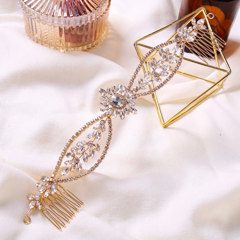 Wedding Hair Accessories - Crystal Bridal Headband / Hair Vine - Available in Silver, Rose Gold and Yellow Gold
