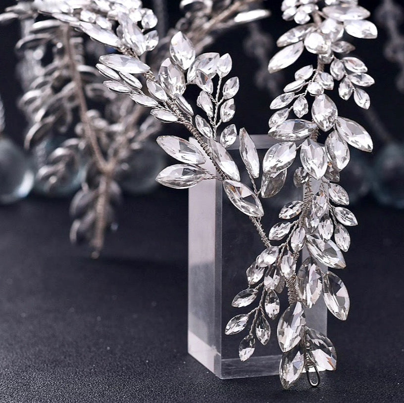 Wedding Hair Accessories - Silver Crystal Bridal Headband