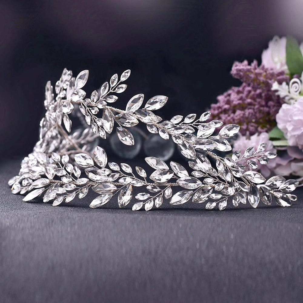 Wedding Hair Accessories - Silver Crystal Bridal Headband