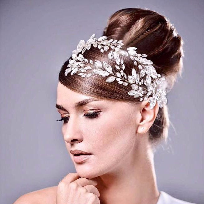 Wedding Hair Accessories - Silver Crystal Bridal Headband