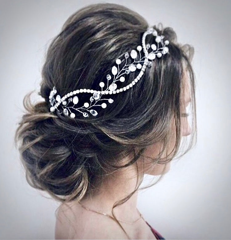 Wedding Hair Accessories - Crystal Bridal Headband / Hair Vine