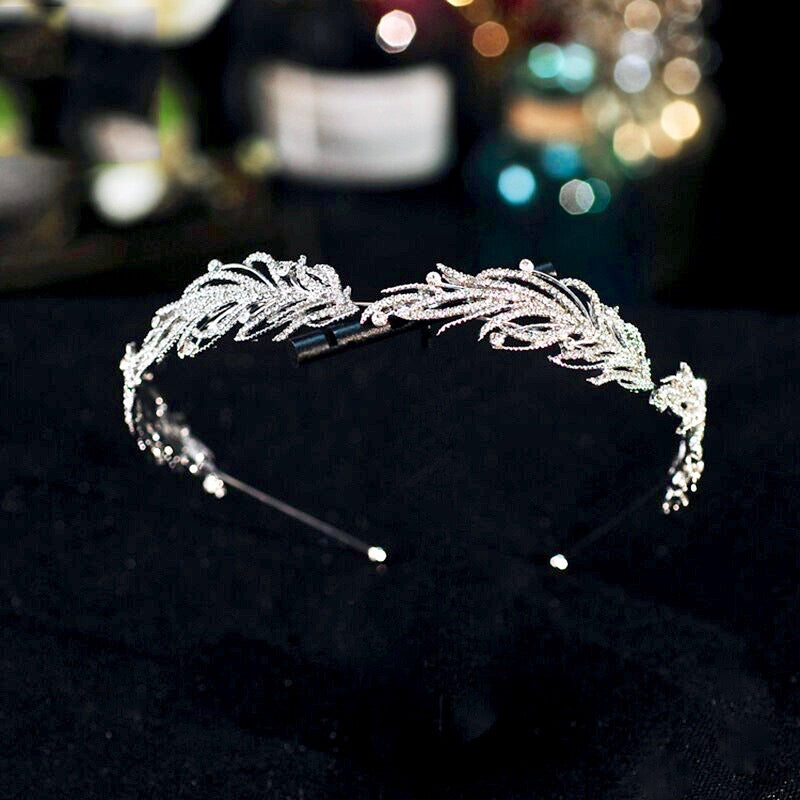 Wedding Hair Accessories - Micro-Pave Crystal Bridal Headband/Tiara