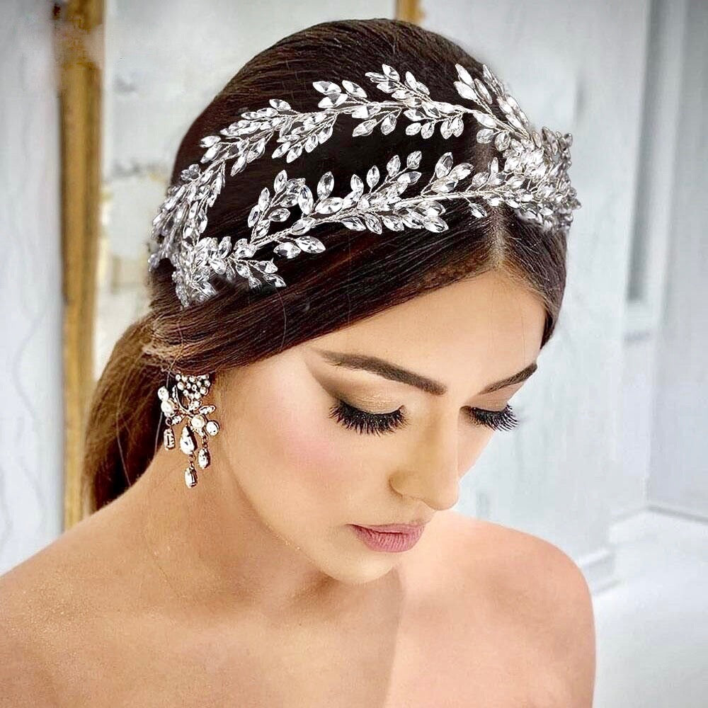 Wedding Hair Accessories - Silver Crystal Bridal Headdress