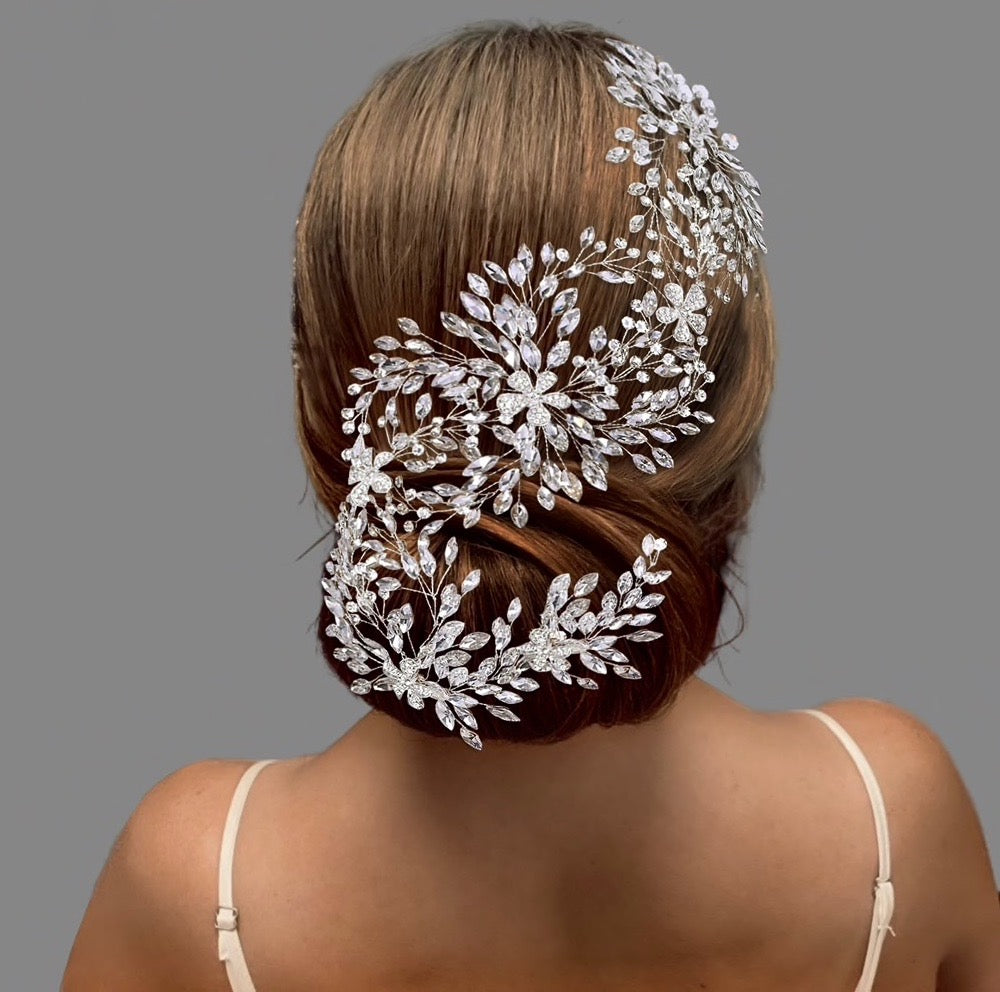 Wedding Hair Accessories - Silver Crystal Bridal Headdress