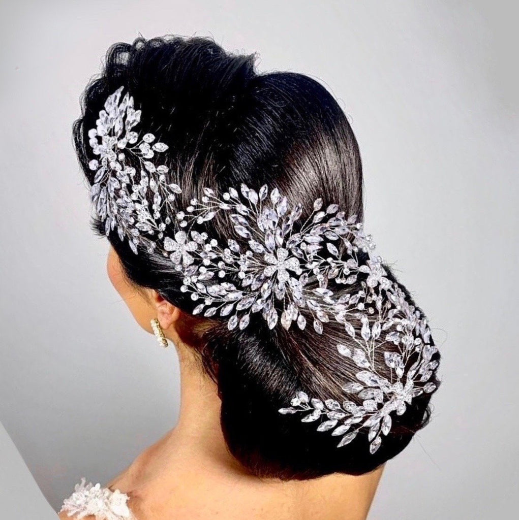 Wedding Hair Accessories - Silver Crystal Bridal Headdress