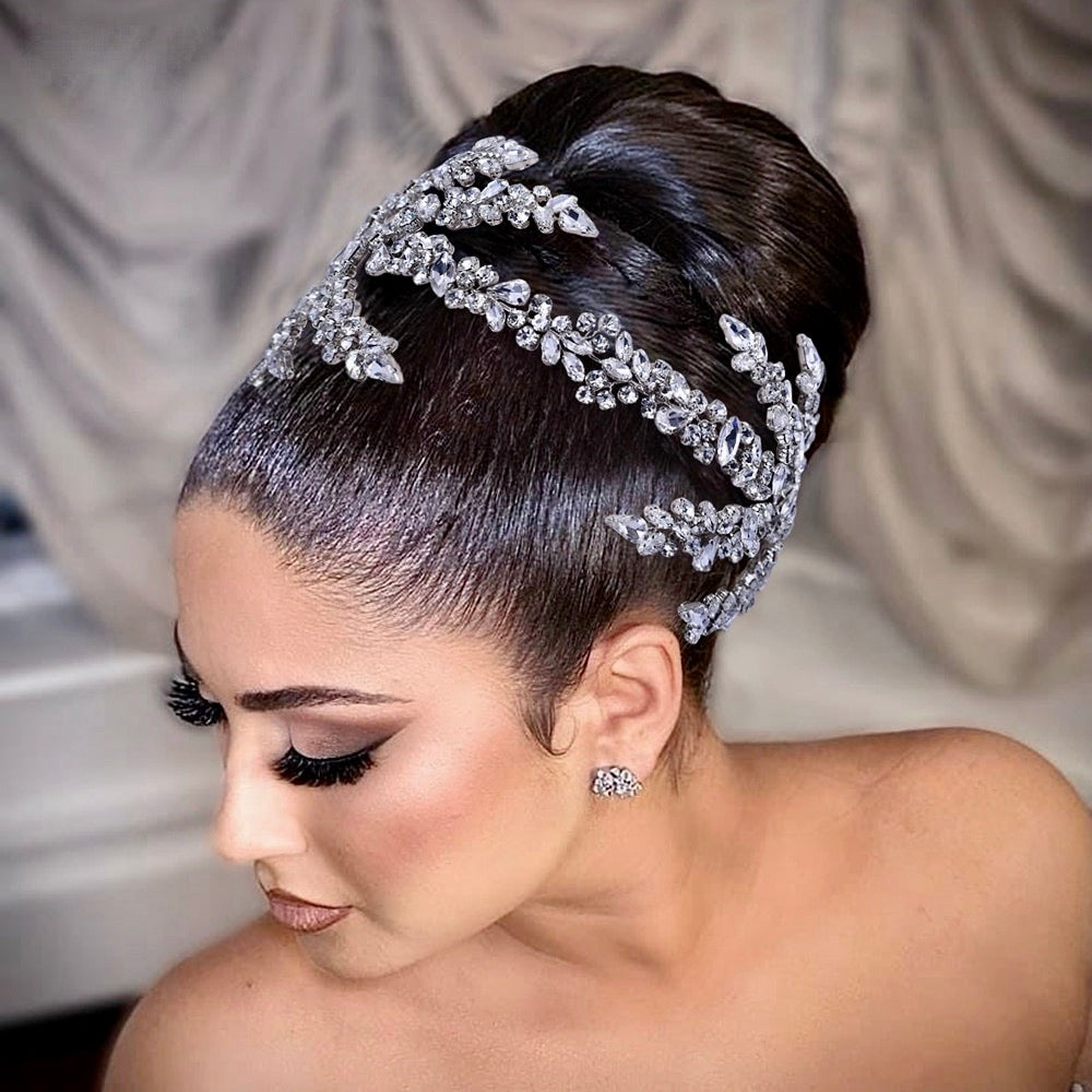 Wedding Hair Accessories - Silver Crystal Bridal Headdress