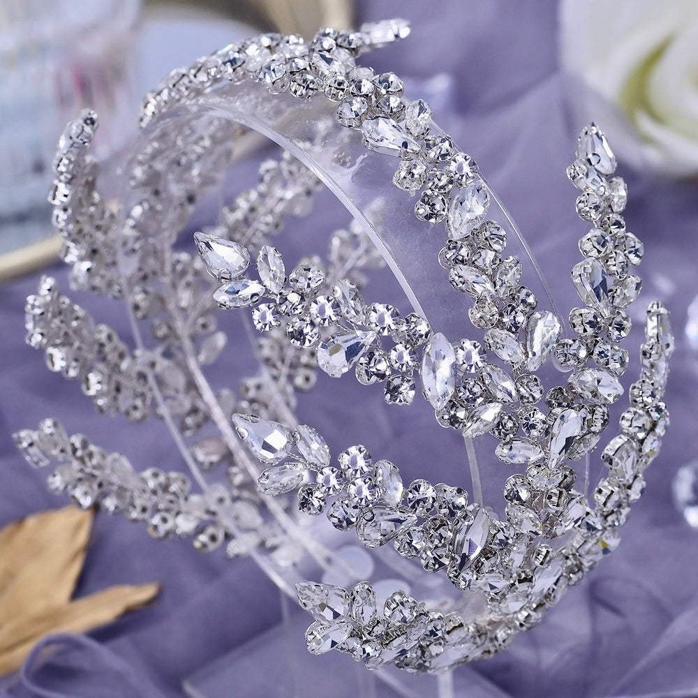 Wedding Hair Accessories - Silver Crystal Bridal Headdress