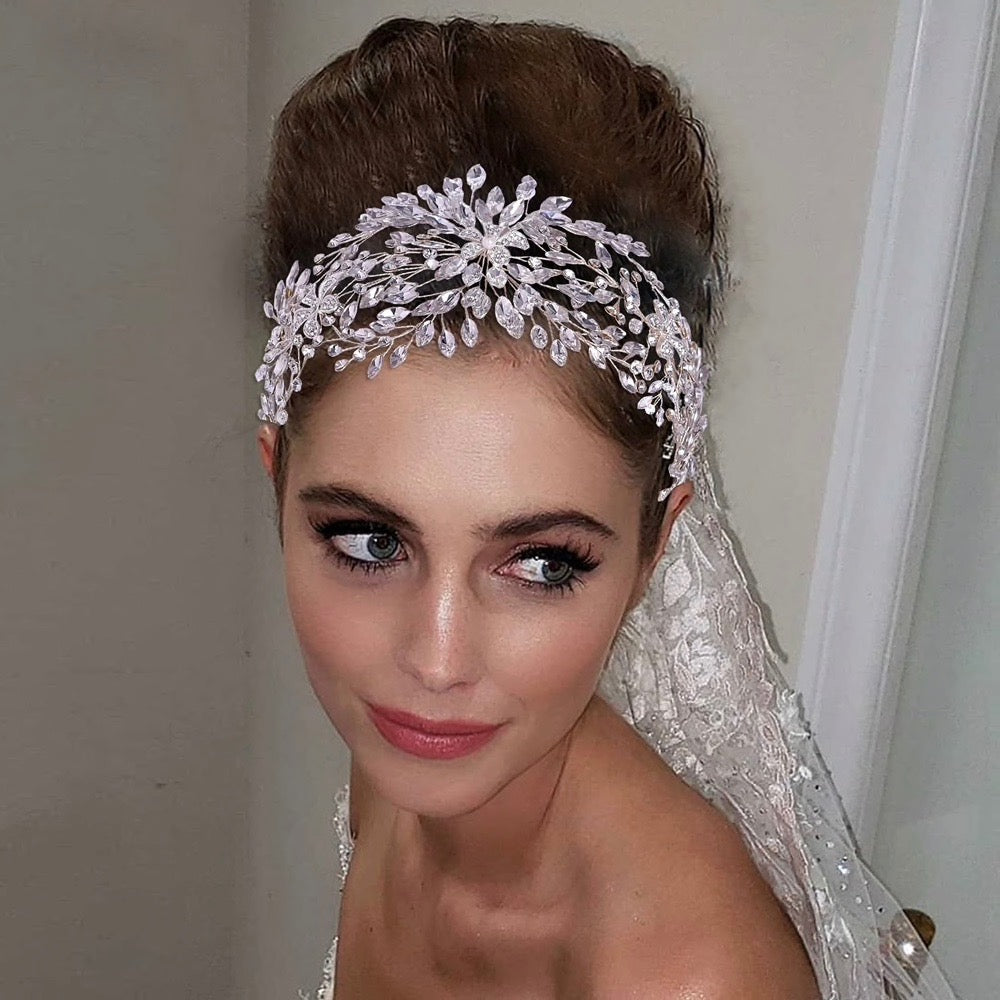 Wedding Hair Accessories - Silver Crystal Bridal Headdress