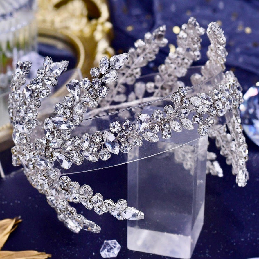 Wedding Hair Accessories - Silver Crystal Bridal Headdress