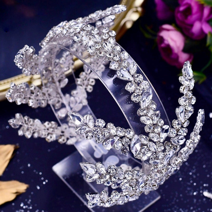 Wedding Hair Accessories - Silver Crystal Bridal Headdress