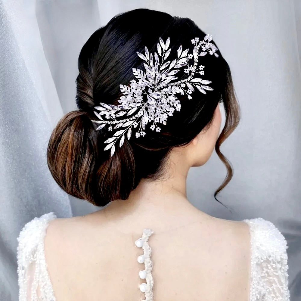 Wedding Hair Accessories - Crystal Bridal Hair Clip/Vine - Available in Silver and Gold