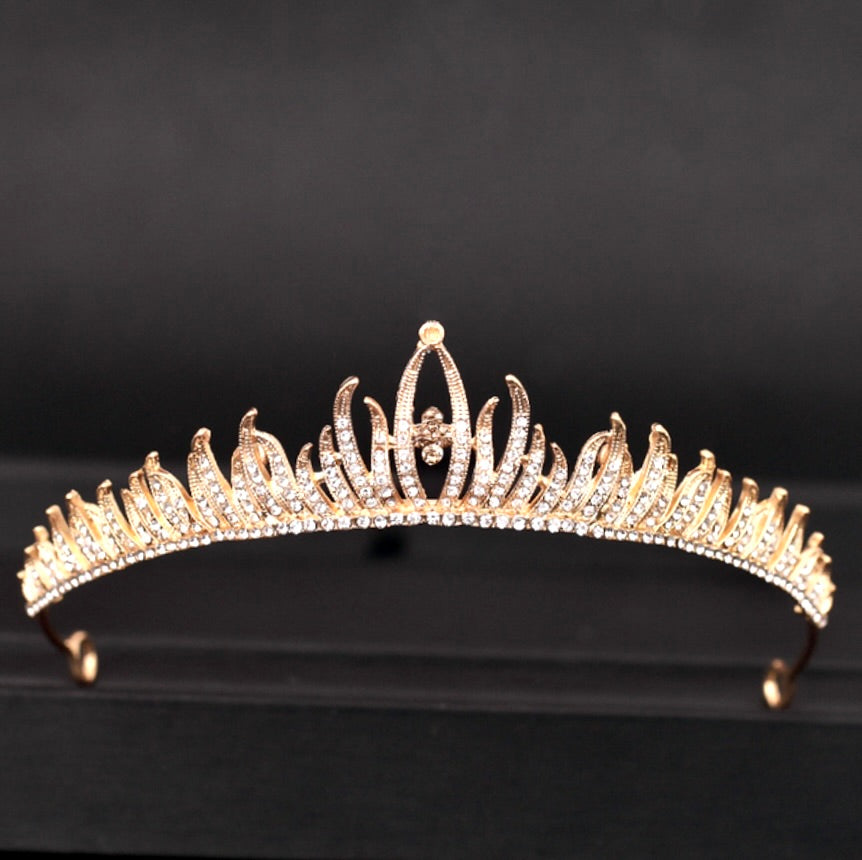 Wedding Hair Accessories - Crystal Bridal Tiara - Available in Silver and Gold