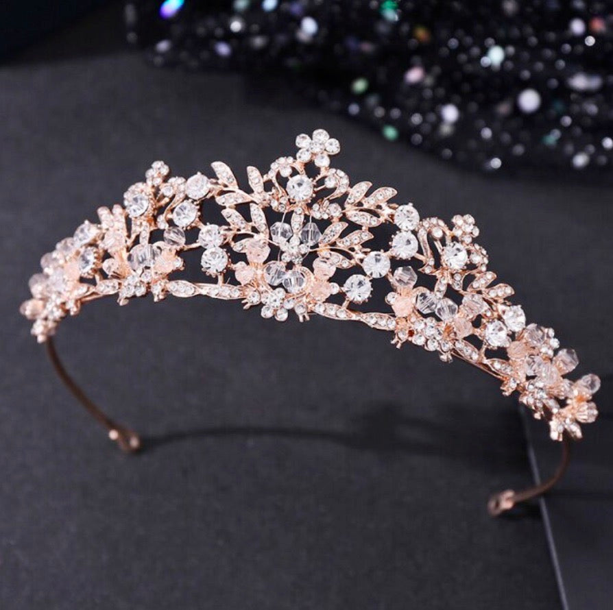 Wedding Hair Accessories - Crystal Bridal Tiara - Available in Silver, Rose Gold and Yellow Gold
