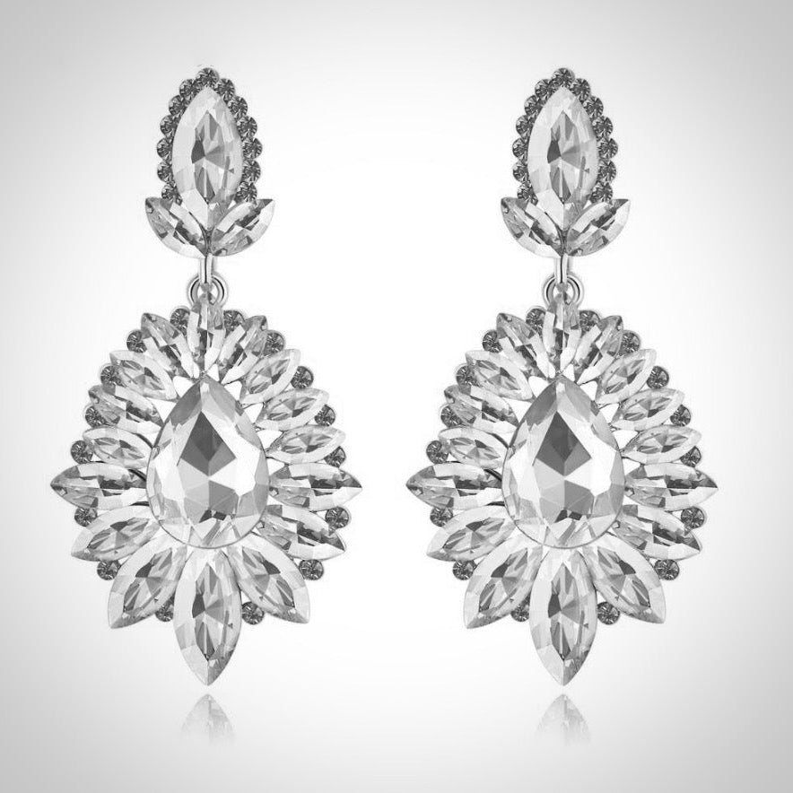 Wedding Jewelry - Rhinestone Bridal Earrings - Available in Silver and Gold