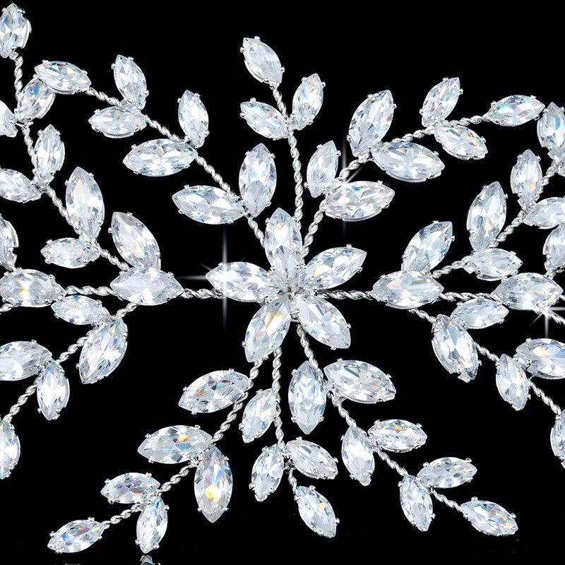 Wedding Hair Accessories - Silver Cubic Zirconia Bridal Headband