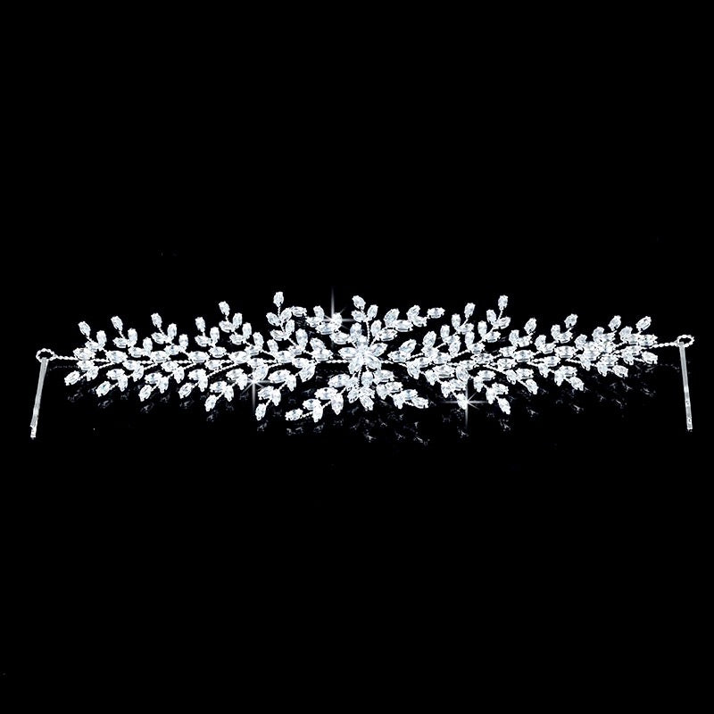 Wedding Hair Accessories - Silver Cubic Zirconia Bridal Headband