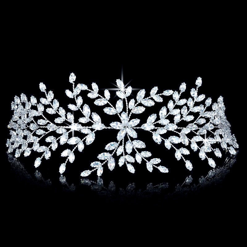 Wedding Hair Accessories - Silver Cubic Zirconia Bridal Headband