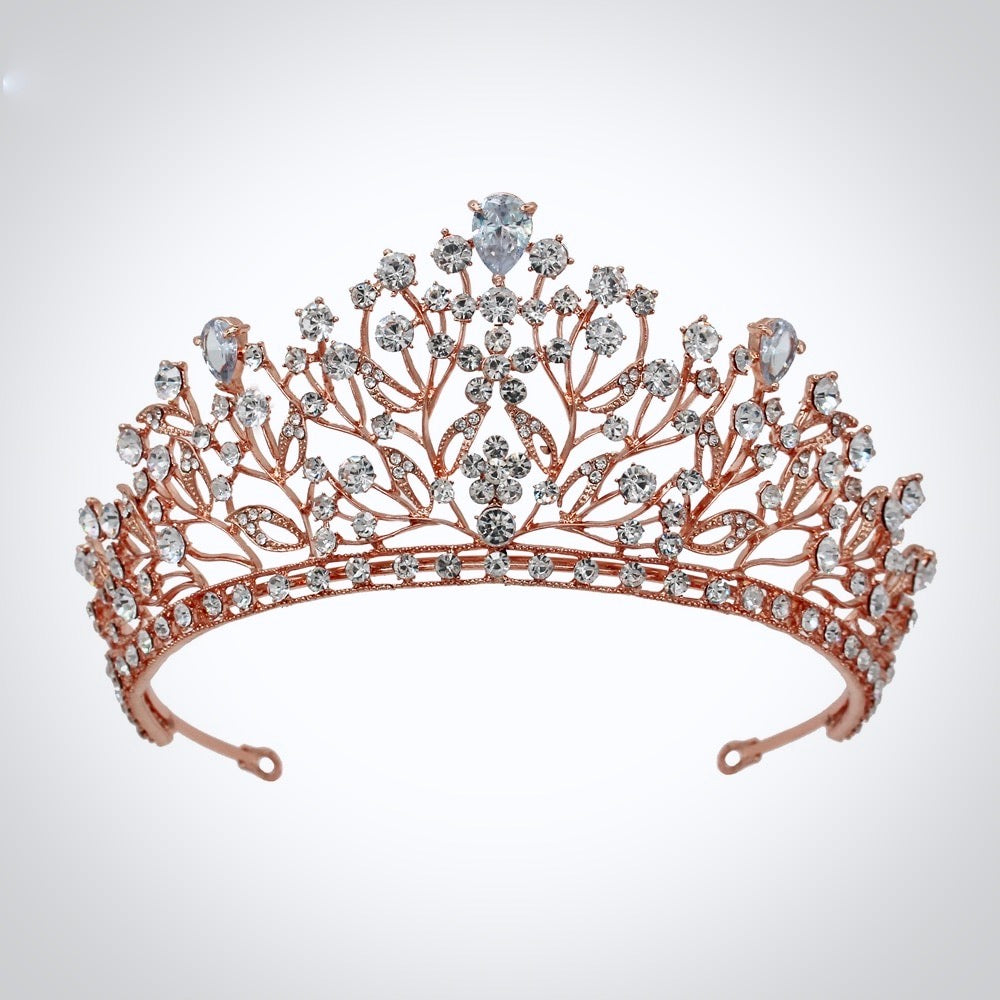 Wedding Hair Accessories - Cubic Zirconia Bridal Tiara - Available in Silver, Yellow Gold and Rose Gold