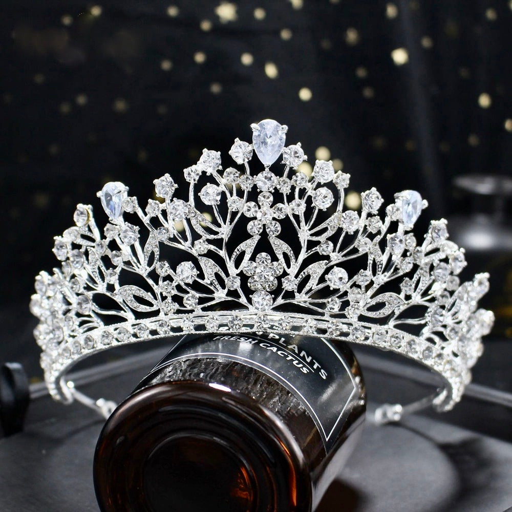 Wedding Hair Accessories - Cubic Zirconia Bridal Tiara - Available in Silver, Yellow Gold and Rose Gold