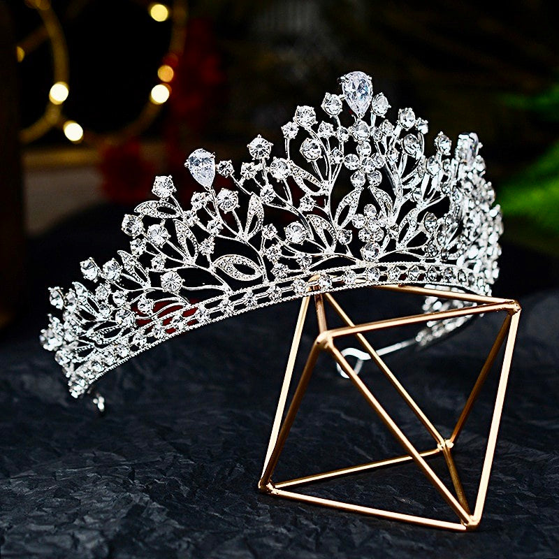 Wedding Hair Accessories - Cubic Zirconia Bridal Tiara - Available in Silver, Yellow Gold and Rose Gold