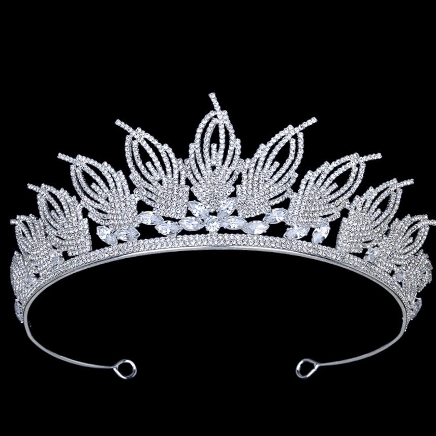 Wedding Hair Accessories - Cubic Zirconia Bridal Tiara - Available in Silver and Gold