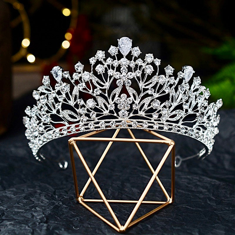 Wedding Hair Accessories - Cubic Zirconia Bridal Tiara - Available in Silver, Yellow Gold and Rose Gold