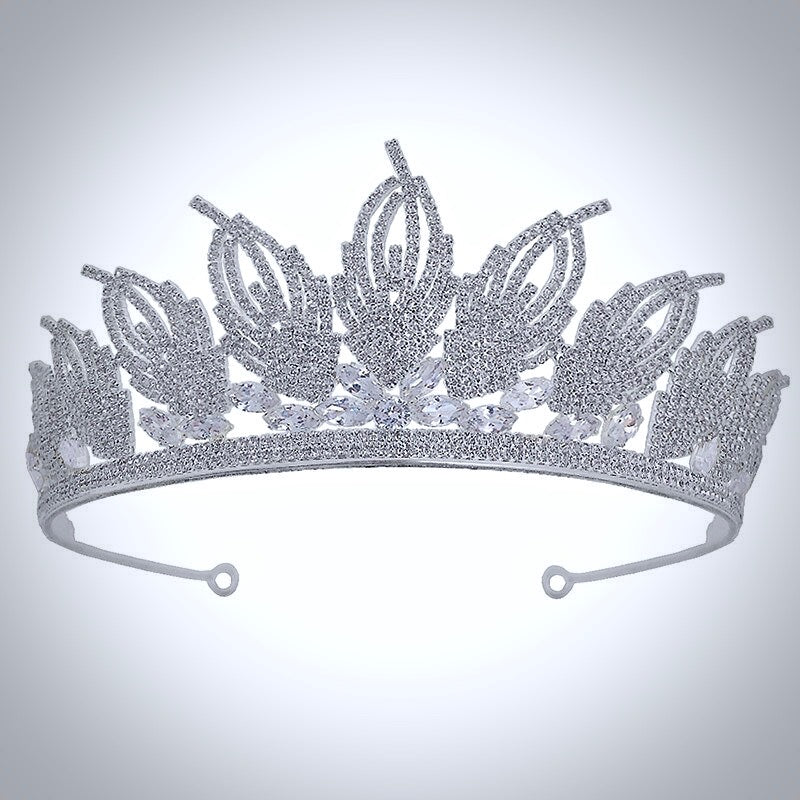 Wedding Hair Accessories - Cubic Zirconia Bridal Tiara - Available in Silver and Gold