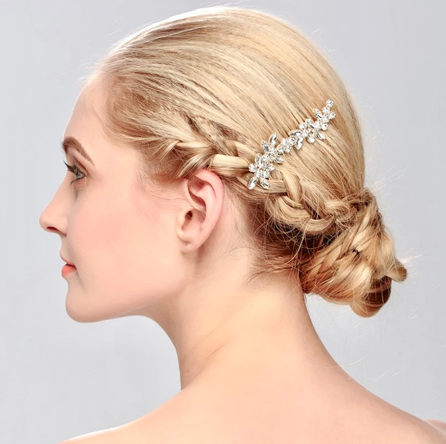Wedding Hair Accessories - Silver Rhinestone Bridal Hair Comb