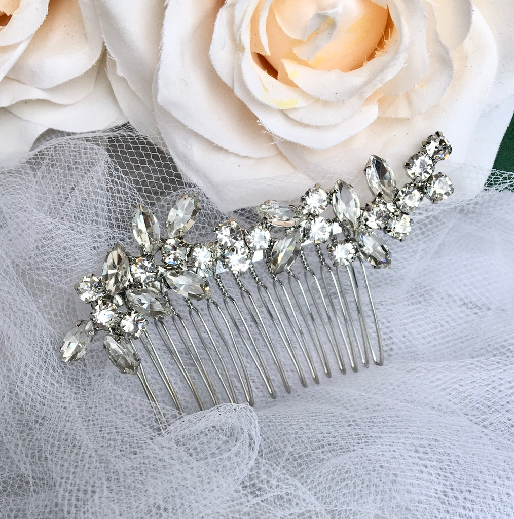 Wedding Hair Accessories - Silver Rhinestone Bridal Hair Comb