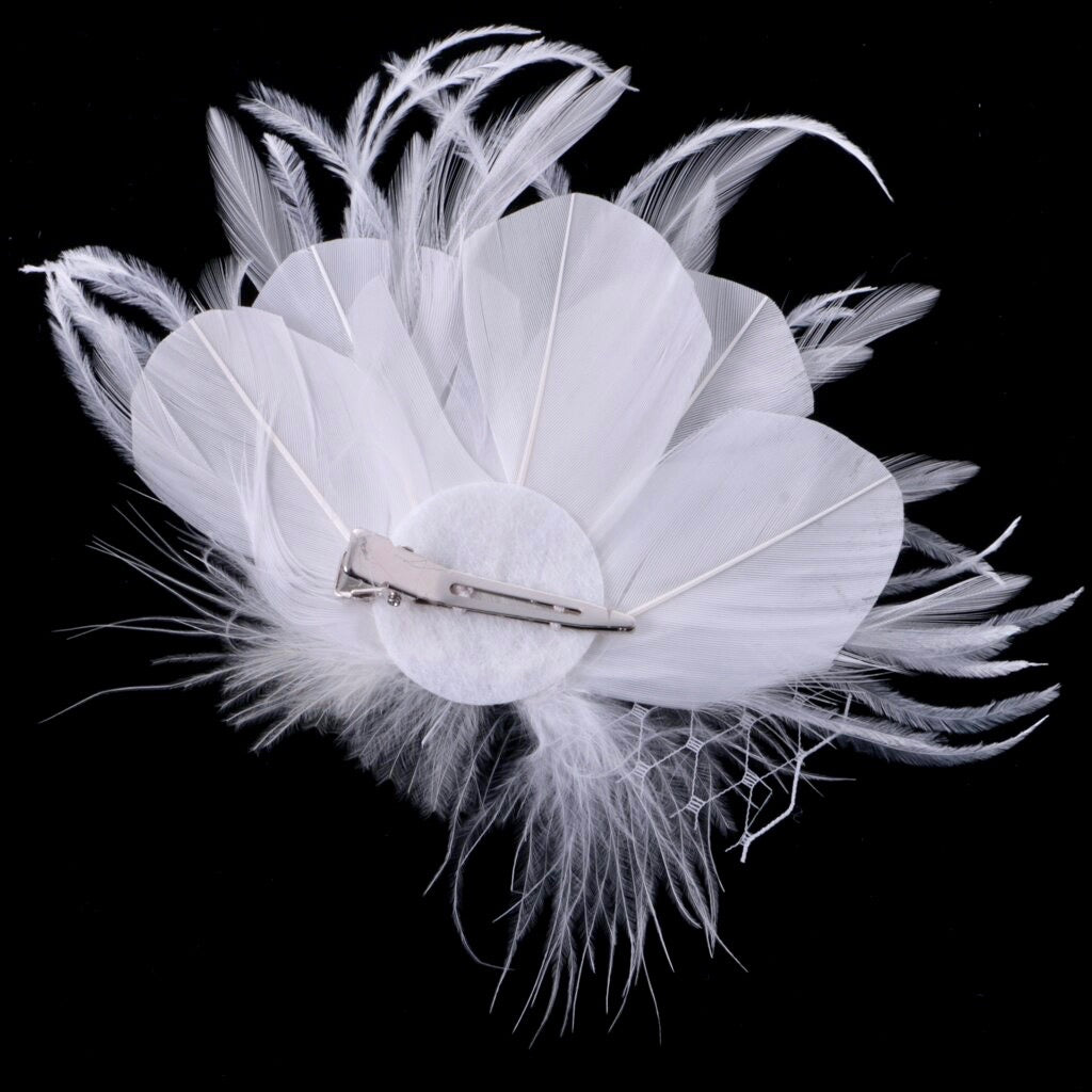 "Shirley" - 1920s Style Feather Bridal Hair Clip