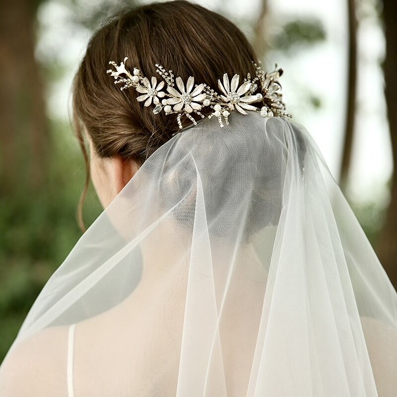 Wedding Hair Accessories - Floral Bridal Hair Accessory - Available in Yellow Gold and Rose Gold