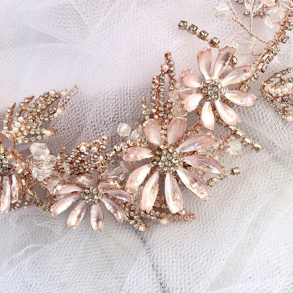 Wedding Hair Accessories - Floral Bridal Hair Accessory - Available in Yellow Gold and Rose Gold