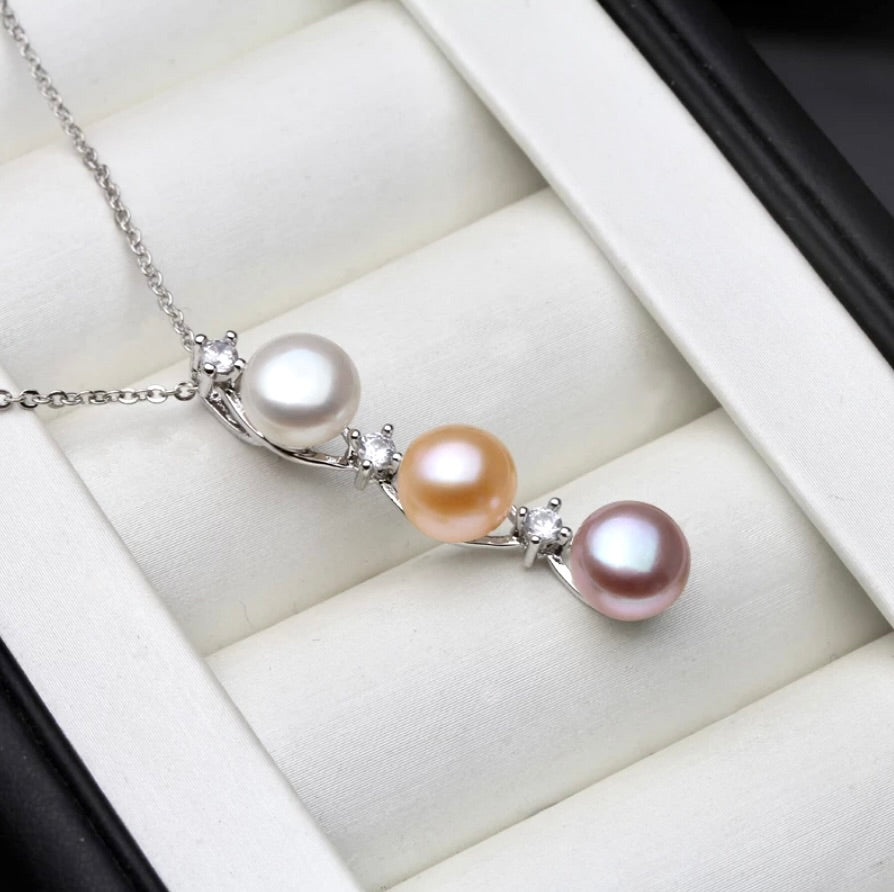 Wedding Pearl Jewelry - Natural Pearl 925 Sterling Silver Bridal Jewelry Set - More Colors Available