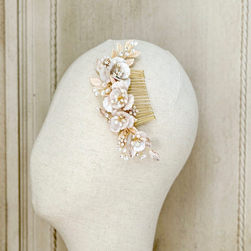 Wedding Hair Accessories - Bohemian Gold Bridal Hair Comb Set