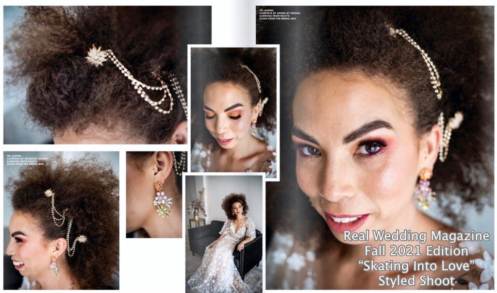Wedding Hair Accessories - Gold Crystal Bridal Hair Drape