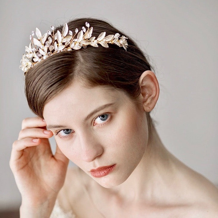 Wedding Hair Accessories - Bohemian Gold Bridal Tiara
